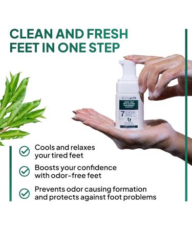 BodyLita Foamy Foot Shampoo Removes Odor Daily Deodorising Deep Hydration Foot Odor Eliminator for Feet 3.38 Fl Oz (1) - Buy Online on GoSupps.com