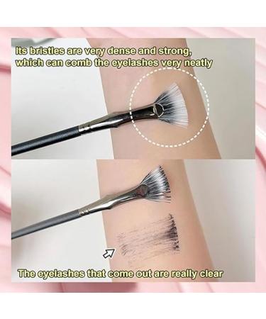 3 Folding Angle Scalloped Lash Brush Eyelash Comb Separator Fan-shaped Curved Eyelash Brush Without Clumps Bristles Lengthened Lashes Eyebrow Brush For Natural Lifted Effects - Buy Online on GoSupps.com