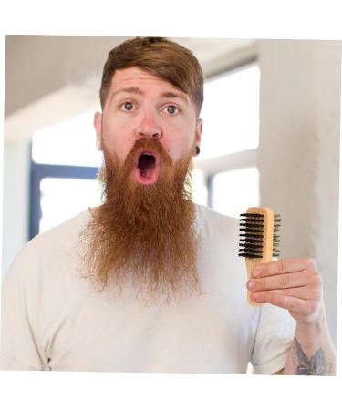 Fomiyes Double-Sided Beard Brush | Perfect Christmas Gift for Men | Hairdressing & Beard Shampoo Brush | 11.5x3.7x4.4cm - Buy Online on GoSupps.com