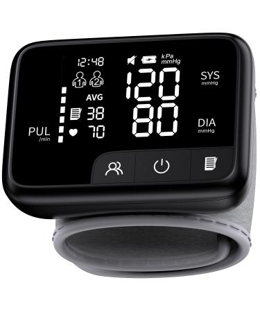 2022 Wrist Blood Pressure Monitor with Voice, Blood Pressure Machine Have Large LED Display - Digital Automatic Blood Pressure Wrist Cuff with Batteries and Carrying Case Included