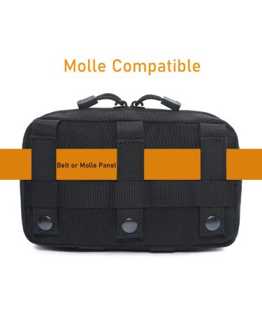 Tactical Molle Horizontal Admin Pouch - Multi-Purpose EDC Tool Bag (Black) - Buy Online on GoSupps.com
