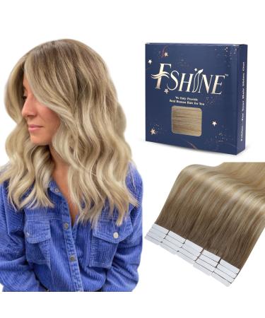 FSHINE TAPE in hair extensions real hair balayage tape in extensions gift tape hair extensions tape in hair extensions 45cm 50 grams 20 pieces #6/27/60 2.tape #6/70 45cm