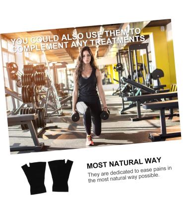 NOLITOY Women s Wristband & Thumb Support Gloves for Tendonitis - Warm Black Gloves 15x12cm - International Shipping Available - Buy Online on GoSupps.com