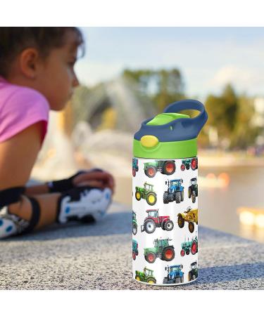 Tractor Kids Stainless Steel Water Bottle - 12oz Vacuum Insulated Double Wall Bottle - Buy Online on GoSupps.com