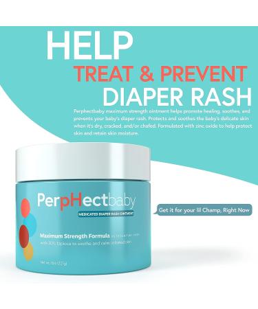 Maximum Strength Medicated Diaper Rash Ointment with 40% Zinc Oxide - 8 Oz - Buy Online on GoSupps.com