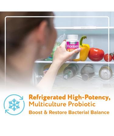Florajen Acidophilus High Potency Refrigerated Supports Overall Health 20 Billion CFUs for Potent Probiotic Benefits Unflavored 60 Count Unflavored 60 Count (Pack of 1) - Buy Online on GoSupps.com