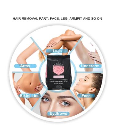500g Rose Hair Removal Wax Beans for Men & Women - Smooth Body Hair Removal for Bikini Face Eyebrows Legs & More - Buy Online on GoSupps.com