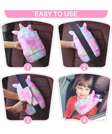 Unicorn Castle Seatbelt Pillow for Kids - Light Purple Seat Belt Pads & Head Support Cover - Buy Online on GoSupps.com