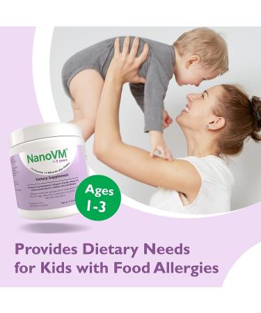 NanoVM 1-3 Years Allergen-Free Multivitamin for Kids Flavorless Dietary Supplement Powdered Supplement with 14 Vitamins & 13 Minerals Low-Carbohydrate Toddler Vitamins 275g - Solace Nutrition - Buy Online on GoSupps.com