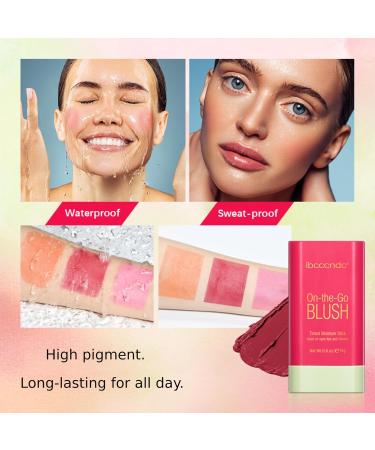 Duoffanny 3-in-1 Cream Blush Stick | Vegan & Natural Finish | Moisturizing Rouge for Cheeks Lips & Eyes - #01 Shy Pink - Buy Online on GoSupps.com