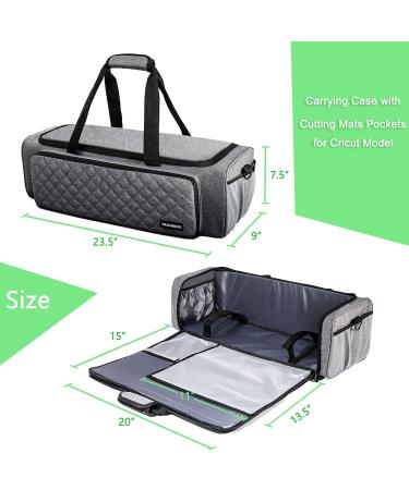 Carrying Case Bag for Cricut Maker & Explore Air 2 | Large Opening Cricut Storage - Grey - Buy Online on GoSupps.com