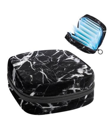 GIAPB Period Bag Sanitary Napkin Storage Bag Period Pouch Travel Makeup Bag Marble Stone Texture Color4779