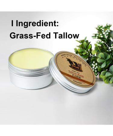 Pure Grass-Fed Beef Tallow Balm 100% Natural Skin Moisturizer (70g) | Nourish & Hydrate - Buy Online on GoSupps.com