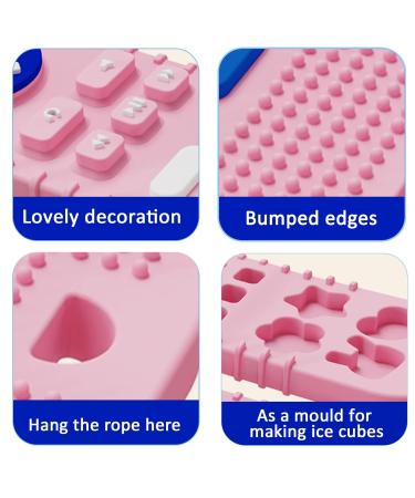2 Pack Silicone Teething Toys for Babies - TV Remote Control Shape | Infant Sensory Toy for 6-12 Months Boys & Girls | Molar Teether Chew Toys Set Gifts - Buy Online on GoSupps.com