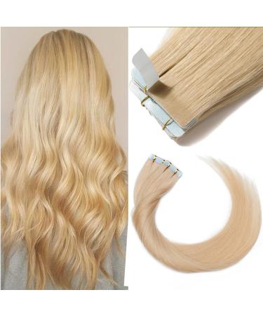 SEGO TAPE in Extensions Hair extension glue remy real hair 20 Tressen hair part remy hair with 10pcs free tapes -50g Hellblond#613 18 "(45cm) -50g - Buy Online on GoSupps.com