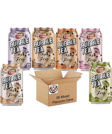 Just Drink Original Brown Sugar Strawberry Thai Tea Matcha & Taro Bubble Tea 315ml - Buy Online on GoSupps.com