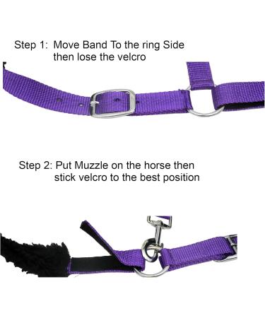 Full Violet She Muzzle for Horses - Comfortable & Durable | International Shipping Available - Buy Online on GoSupps.com