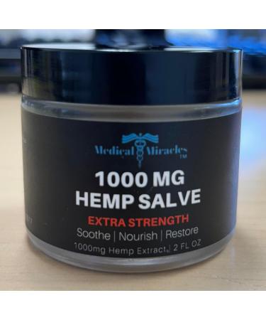 Medical Miracles| Hemp 1000 Mg Salve | Ideal for Hips Joints Neck Back Elbows Fingers Hands Knees|100% Natural - Made in USA |Pack of 2 - Buy Online on GoSupps.com