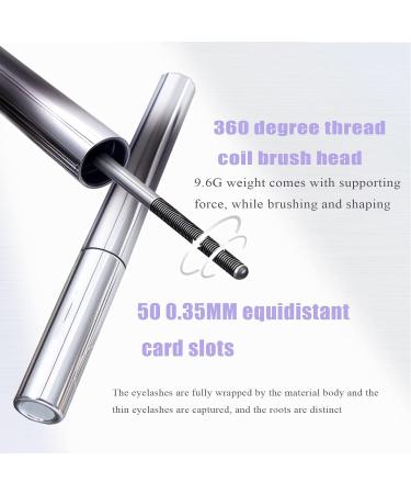 Metal Mascara Wand - Bristleless Fiber Combining Thickening & Long-Lasting Extensions - Smudge-Proof Super Thick & Long Mascara (2pcs Black) - Buy Online on GoSupps.com