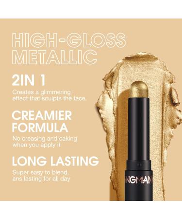 LANGMANNI 8Pcs Eyeshadow Stick Gift Set Soft Smooth Cream With Matte Earth & Metal Colors Waterproof & Long-Lasting Beauty & Personal Care Eye Shadow Stick For Daily Makeup & Special Occasions (#A) - Buy Online on GoSupps.com