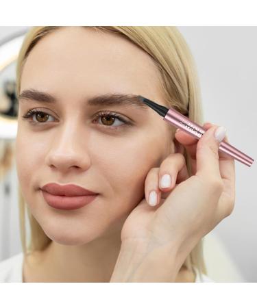 4 Point Eyebrow Pencil 3d Waterproof Microblading Eyebrow Eye Brow Microblade Long Lasting Brow Pencils Light Brown Black Dark Brown Gray 1 count (Pack of 1) - Buy Online on GoSupps.com