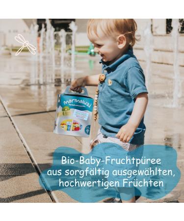 Organic Quetschies by Marmaluzi - Premium No Sugar Fruit Puree Gift Set for Babies 6 Months+ - 4 Pack (4 x 90g) - Buy Online on GoSupps.com