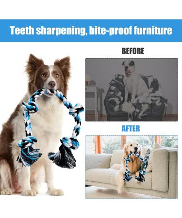 Indestructible Rope Dog Toys for Large Breeds | 90cm 5 Knots - Perfect for Aggressive Chewers - Buy Online on GoSupps.com