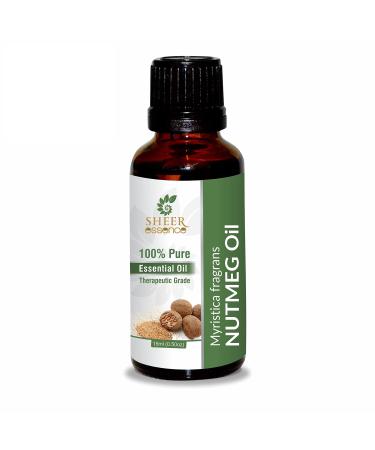 Nutmeg Oil -(Myristica Fragrans)- Essential Oil 100% Pure Natural Undiluted Uncut Therapeutic Grade Oil 8.45 Fl.OZ Nutmeg OIL 250ML (8.45 Fl.OZ)