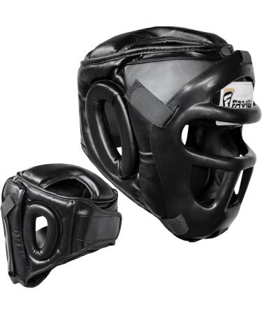 Farabi Sports Head Guard - Front Bar Grill Guard for Krav Maga & Kickboxing - Black L | International Shipping Available - Buy Online on GoSupps.com