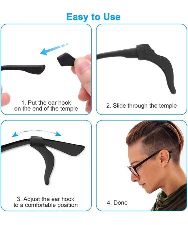 Oikabio 12 Pairs Non-Slip Eyeglass Grips | Silicone Eyeglass Retainers & Holders for All Eyeglasses - International Shipping Available - Buy Online on GoSupps.com