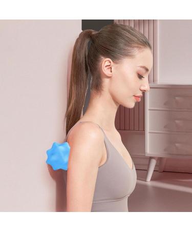 Premium Blue Massage Balls for Feet - Deep Tissue Myofascial Relaxation & Muscle Tension Relief | Structured Foot Roller & Yoga Massage Tool - Buy Online on GoSupps.com