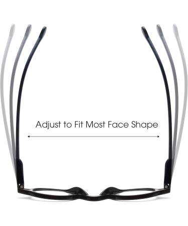 Shop JM 3 Pack Klein Oval Reading Glasses for Women - Vintage Spring Frame +2.0 Black Red & Turtle - Buy Online on GoSupps.com