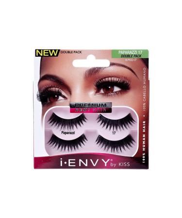 Kiss I Envy Premium Remi Hair Paparazzi 17 Double Pack Eye Lashes 1 Ea 1count