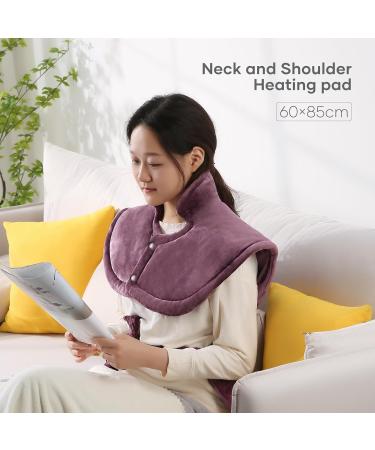 Electric Heating Cushion for Back Shoulder & Neck - 4 Temperature Levels 1.5 Hour Auto Shut-Off 60x85cm Warmers - Buy Online on GoSupps.com