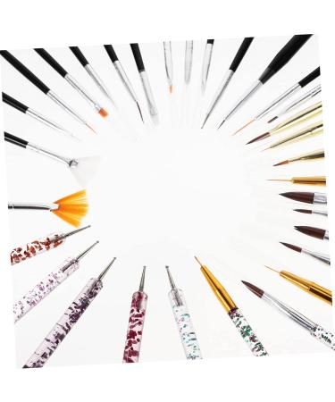 1 Set nail art brush set nail dotting pen Nail Art Liner cuticle nail cleaning brush nail liner pen miniature painting Nail Accessory diamond drawing pen Wood 3d - Buy Online on GoSupps.com