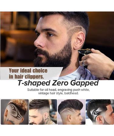 RESUXI Professional Men's Hair Clippers Cordless Zero Gapped Trimmers Pro Li T Blade Trimmer Waterproof Edgers Clippers for Men French Trimmer Detail Beard Shaver LED Display Rose Gold Knight Black - Buy Online on GoSupps.com