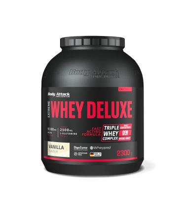 Body Attack Extreme Whey Deluxe - Vanilla Cream 2.3 kg - Made in Germany - Protein powder with amino acids triple whey complex CFM Whey Isolate perfectly soluble protein powder low -fat sugar arm Vanilla Cream 2.3 kg (1 Pack) - Buy Online on GoSupps.com