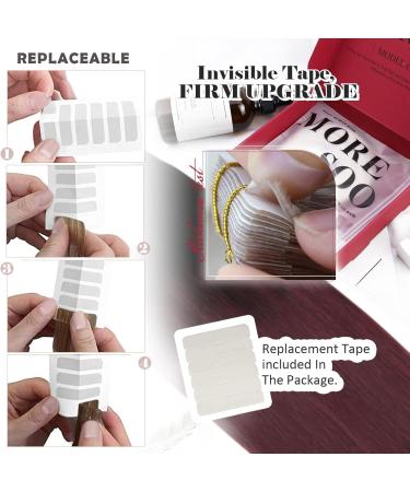 Moresoo Ombre Black to Wine Red 22 Inch Tape in Human Hair Extensions - 20 Pieces/50g - Buy Online on GoSupps.com