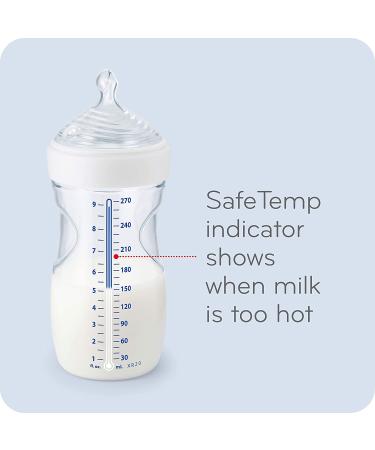 NUK Simply Natural Baby Bottle 9 oz (2-Pack) | Ideal for 1+ Months - Buy Online on GoSupps.com