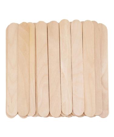 LLYJOYE 50 Pieces Waxing Sticks Wooden Spatulas Warm and Hot Wax Applicator Sticks for Face Arms Body Hair Removal 15 CM Long