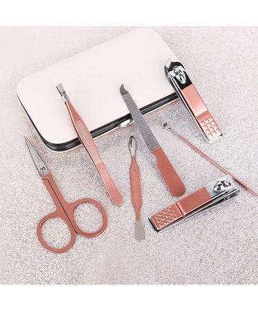 Nail Clipper Set 7-Piece Set of Nail Clippers Set Nail Set Personal Care Set Decoration Foot Set Beauty Set for Male and Female Friends (Rose Gold) Nail Clipper Kit - Buy Online on GoSupps.com