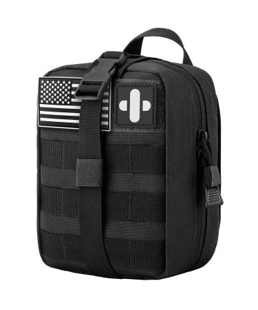 Meqi Medical Molle Tactical bag Emt first aid ifak rip-away utility pouch for camping hunting hiking at home car and adventure black 2