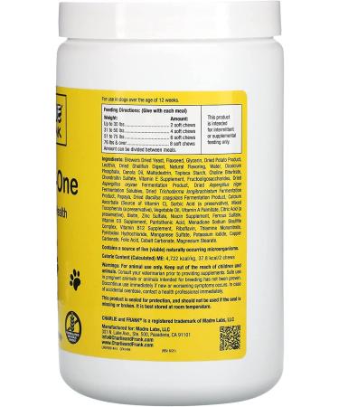 Charlie & Frank 120 Soft Chews - Four-in-One Dog Supplement for Optimal Health - Buy Online on GoSupps.com