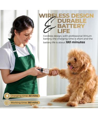 Global Tech Rechargeable Pet Clippers for Dogs Cats - Professional Grooming Kit for Thick Hair/Coats - Buy Online on GoSupps.com