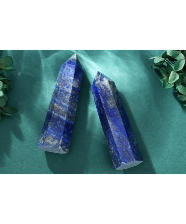 Buy Xiannvxi Large Lapislazuli Crystal Tower - 9-10cm Hexagonal Point Rod for Meditation & Energy | Natural Gemstones - Buy Online on GoSupps.com