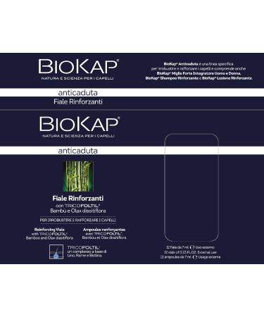 BIOKAP Reinforced anti-hair loss ampoules 12 ampoules 84 ml - Buy Online on GoSupps.com