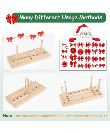 Creproly Bow Maker Tool for Ribbon Wreaths - 2-in-1 Wooden Hair Bow Making Tool for Crafts - DIY Decoration for Holidays (New Style1) - Buy Online on GoSupps.com