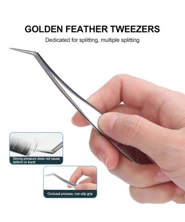 Premium Eyelash Extension Tweezers Set - 3-Part Silver Dolphin Tool for Perfect Fans - Buy Online on GoSupps.com