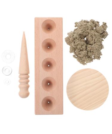 Solustre 1 set aita form cone maker wood moxa form Moxa gegen made of wood to make yourself Chinese massager shape for dunder household beech moxibuscy column