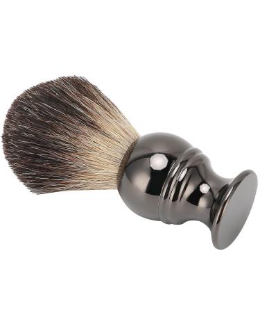 Qyebavge Men's Shaving Brush - Portable Stainless Steel Handle in Gun Color | Premium Grooming Tool for Smooth Shaves - Buy Online on GoSupps.com